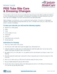 PEG Tube Site Care & Dressing Changes