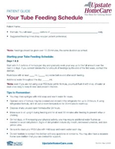 Your Tube Feeding Schedule
